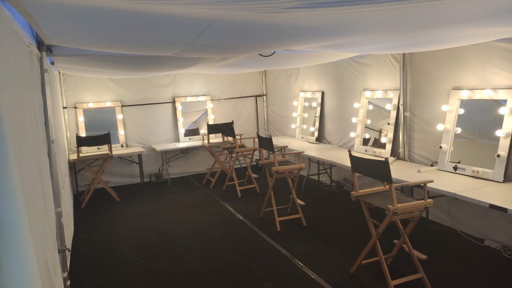 Carpas de vestuario y maquillaje homologadas