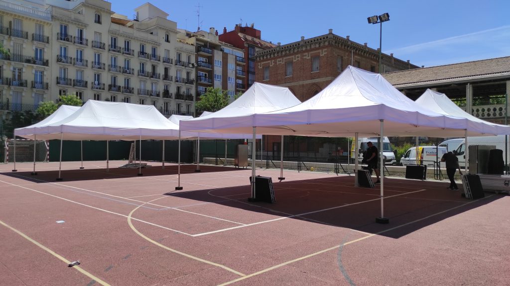 Carpas para almacenamiento técnico de rodajes en exterior